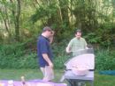 David and Jason Starting the Grill